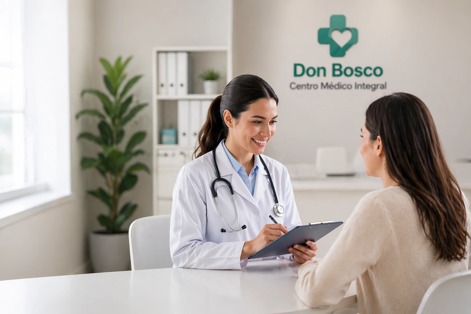 Equipo medico atendiendo a una paciente en la seccion de servicios